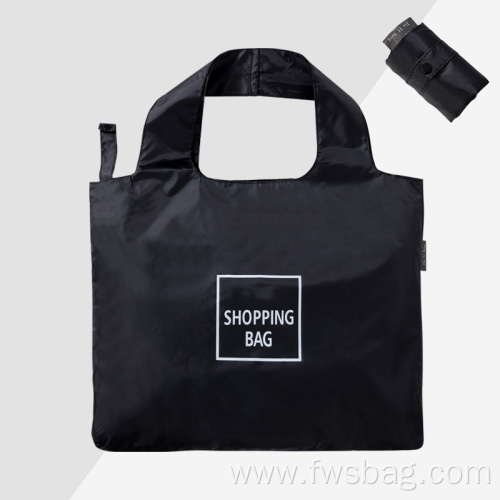 Eco-Friendly Folding Packable Tote Bag Reusable Portable Cloth Polyester Women's Tote Bags Foldable Grocery Custom Tote Bag